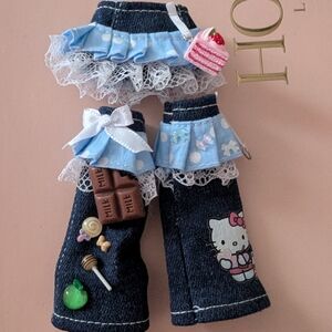 Bratz Hello Kitty Denim Skirt And Leggings Set